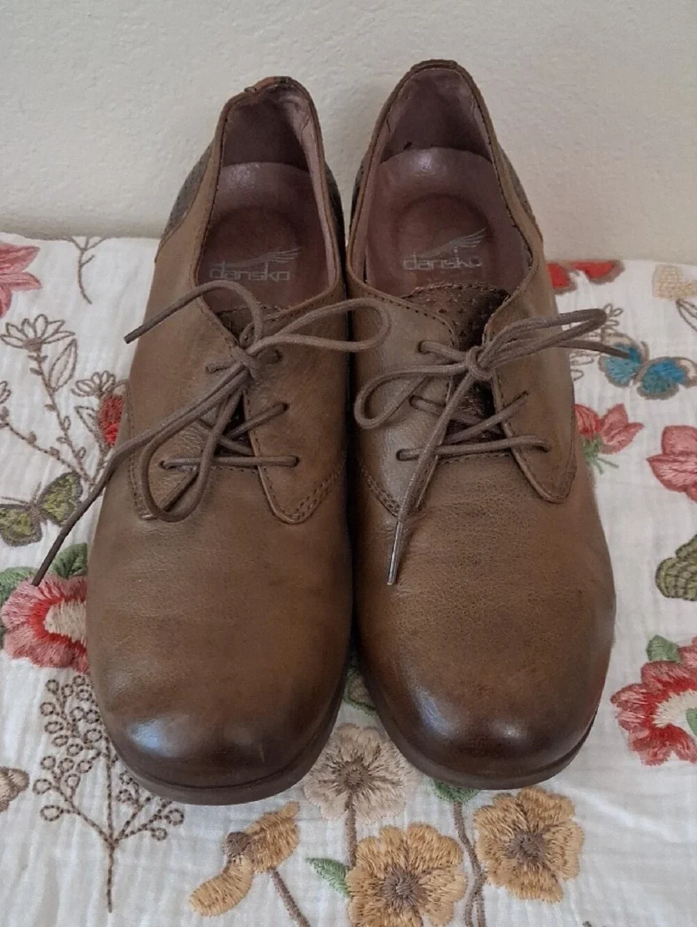 Dansko Classic Lace-up Brown Leather Women's Oxford, Size 38